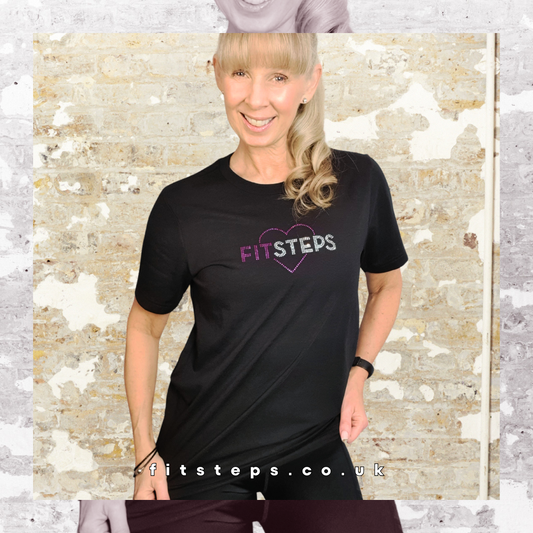 Diamanté Range - FitSteps Heart Short Sleeve Tee (Unisex)