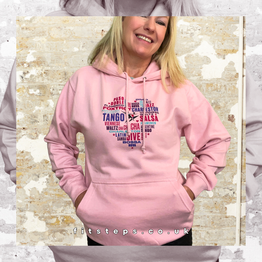 FitSteps Heart Design Hoodie in Soft Pink