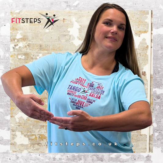 FitSteps Heart Design Open Backed Tee in Mint
