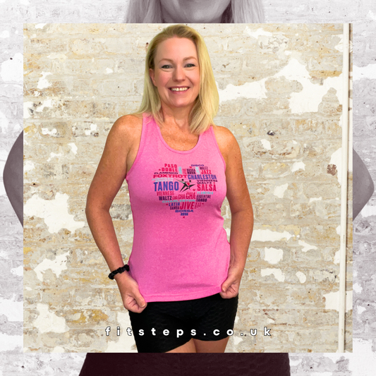 FitSteps Heart Design Racer Back Vest
