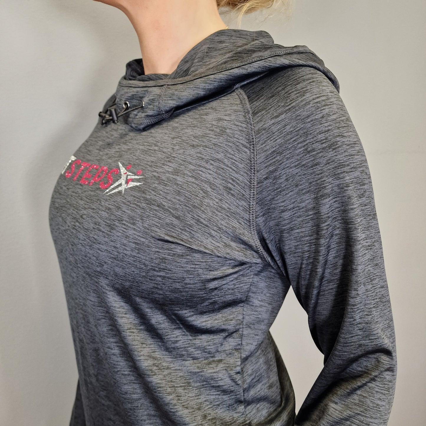 FitSteps Cowl Neck Hoodie Black