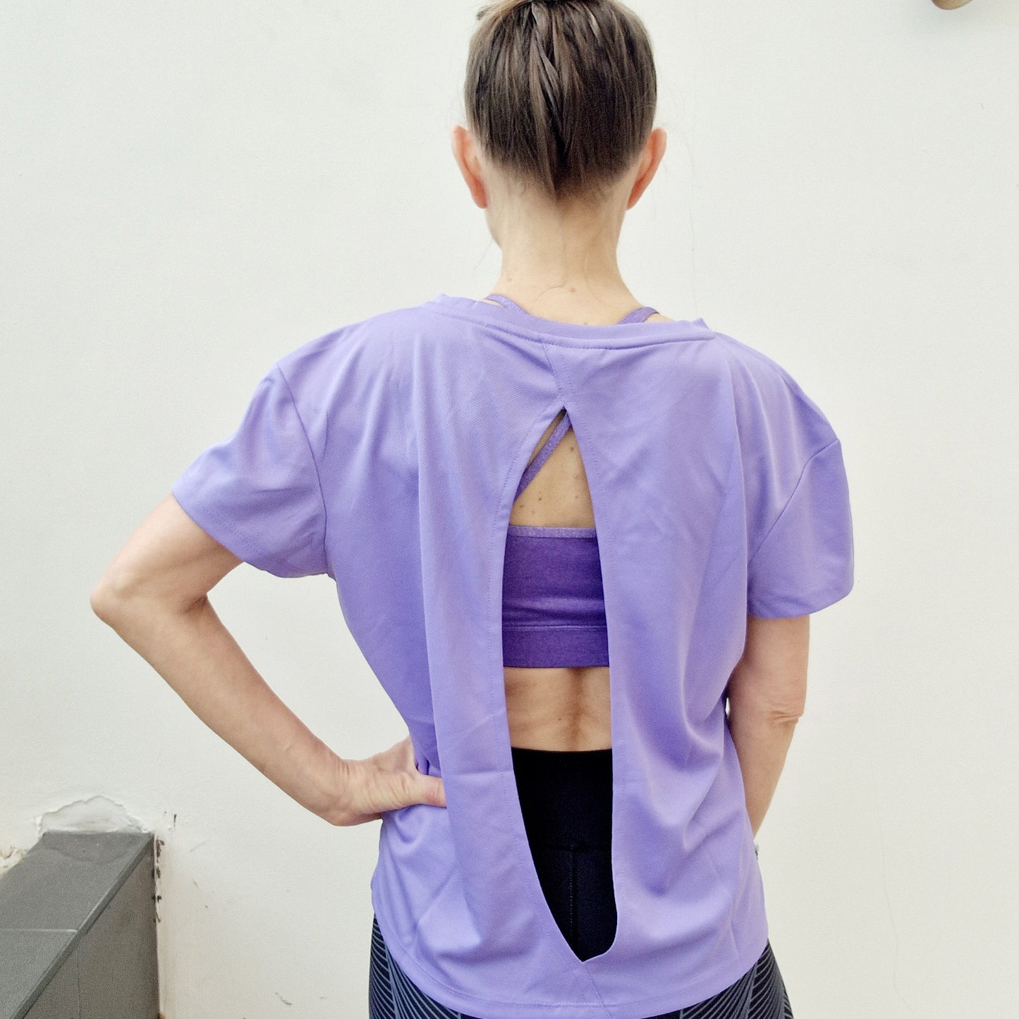 Open Back Glitter Tee