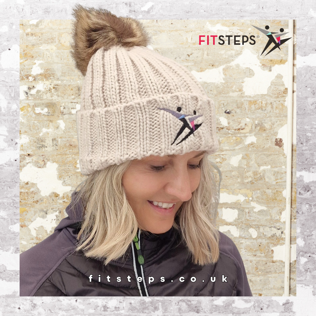 FitSteps Embroidered Pom Pom Hat