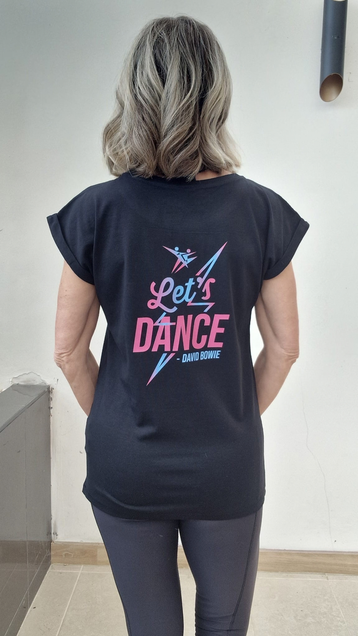 FitSteps ICONIC Capped Sleeve Tee Slogan (Black)