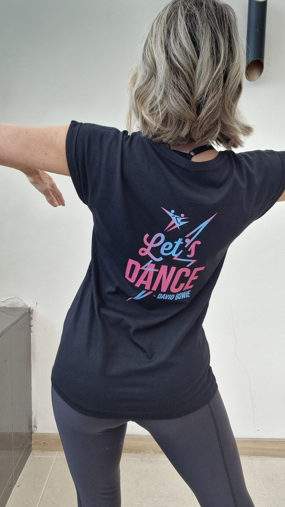FitSteps ICONIC Capped Sleeve Tee Slogan (Black)