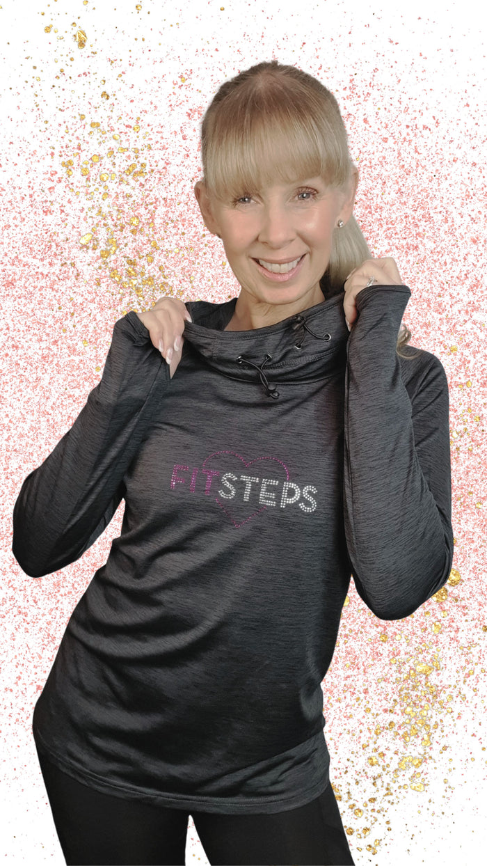 Diamanté Range - FitSteps Cowl Neck Hoodie