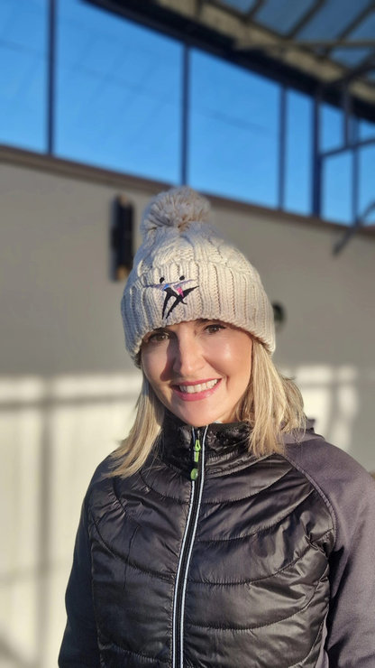 FitSteps Embroidered Pom Pom Hat