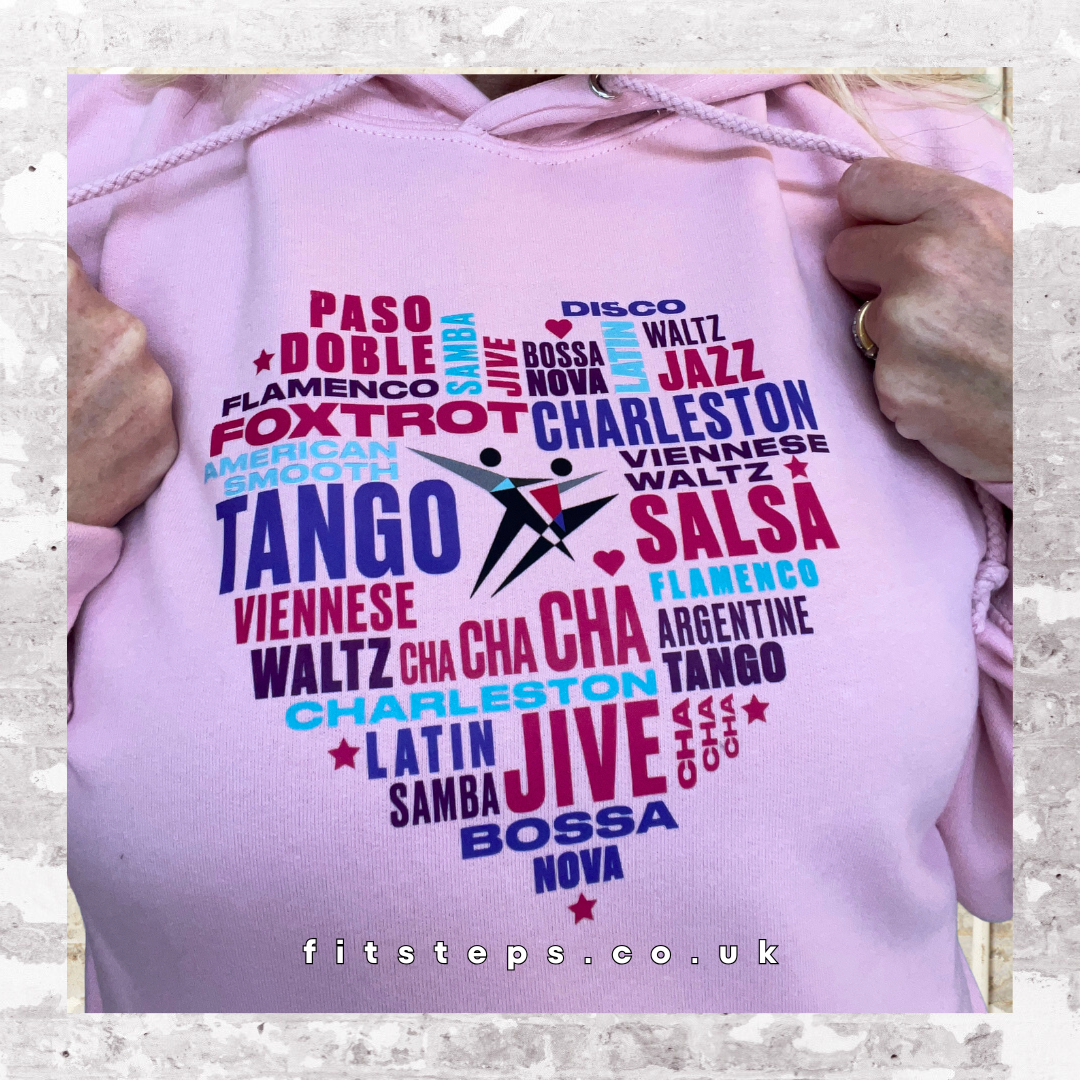 FitSteps Heart Design Hoodie in Soft Pink