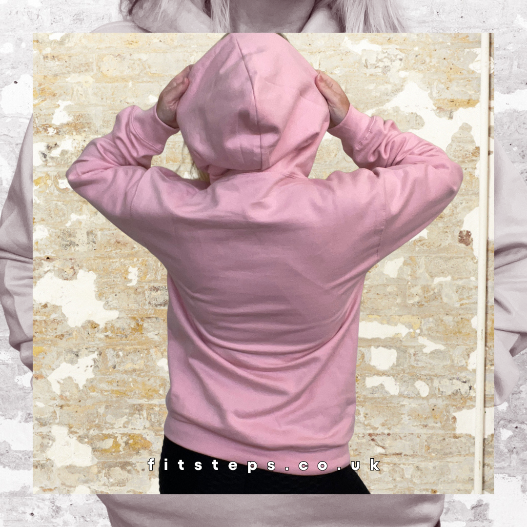 FitSteps Heart Design Hoodie in Soft Pink