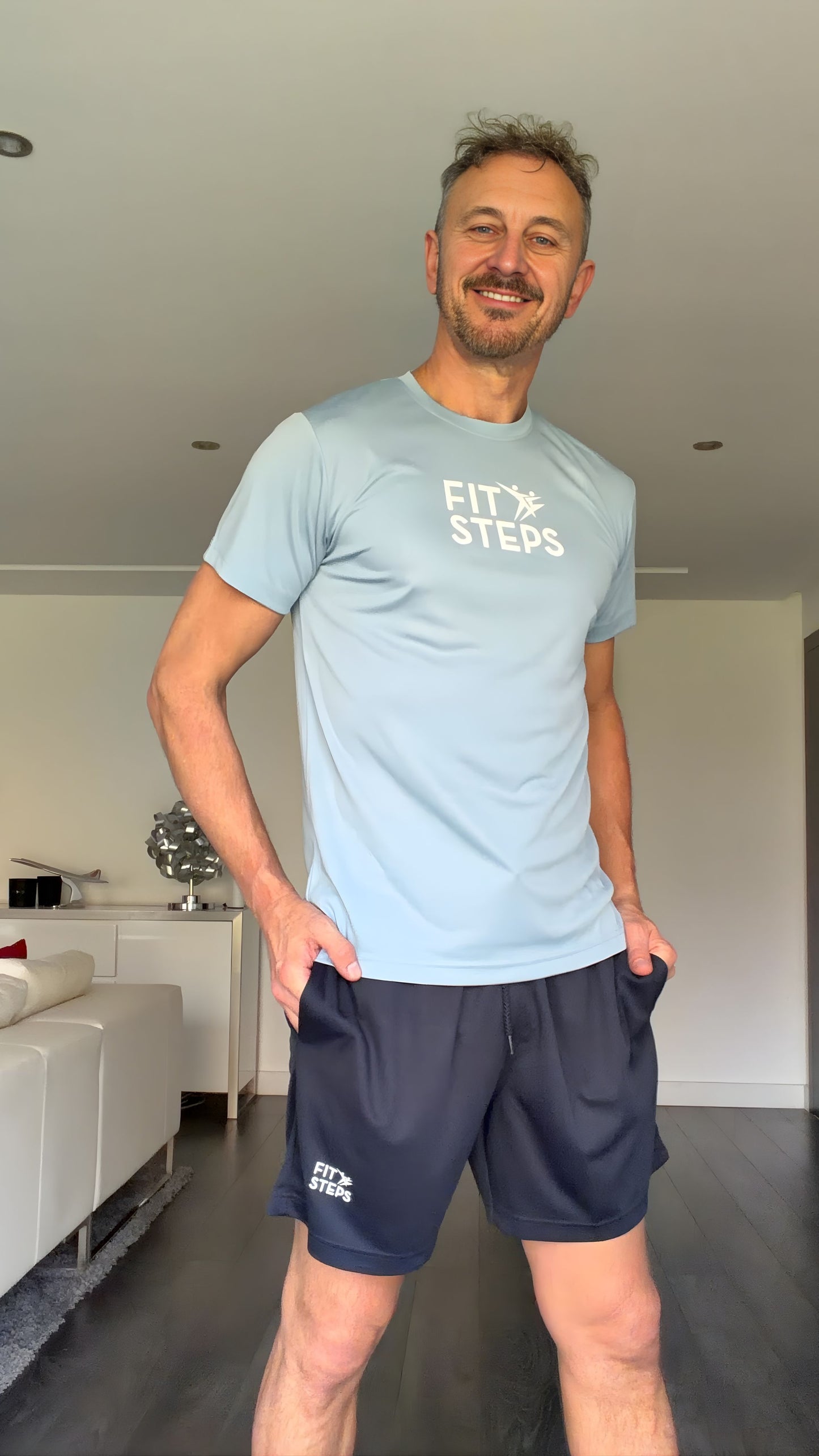 Mens FitSteps Dri Fit Tee (Blue)