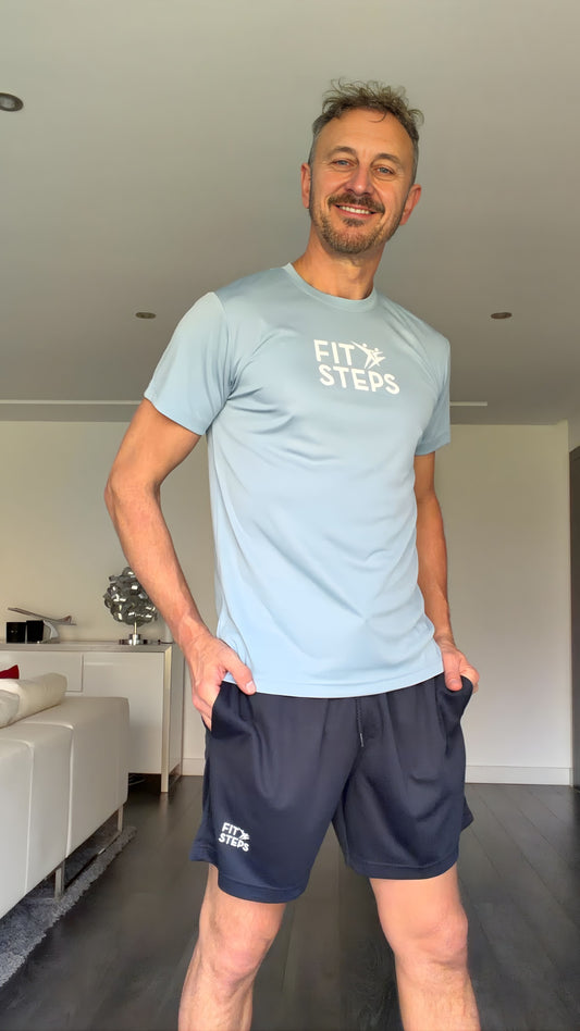 Mens FitSteps Dri Fit Tee (Blue)