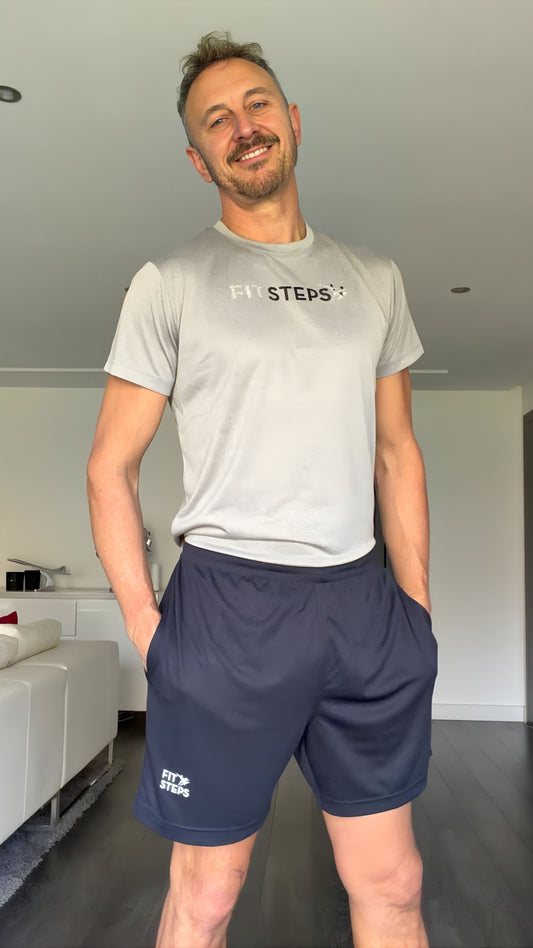 Mens FitSteps Dri Fit Tee (Silver)