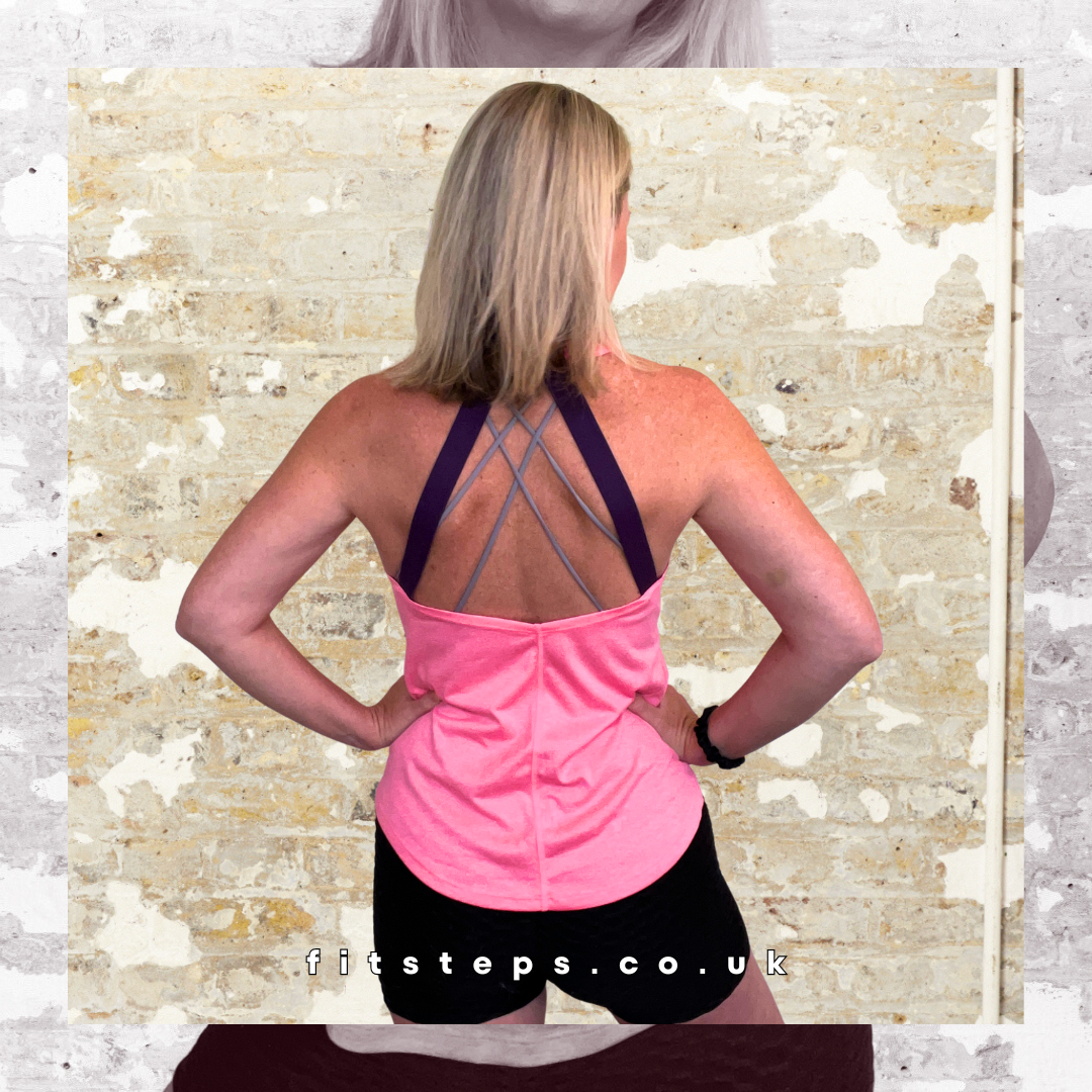 *Heart Design Double Strap Back Vest