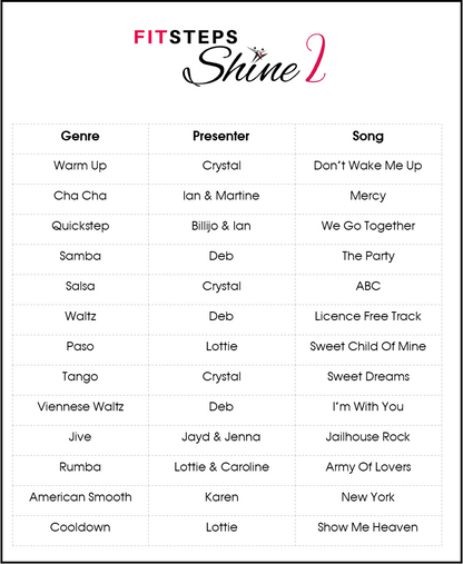 SHINE FitSteps Original - Workout 2 (suitable for new clients)