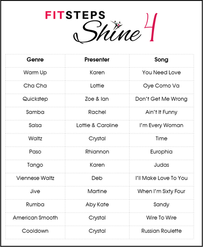 SHINE FitSteps Original - Workout 4 (suitable for new clients)