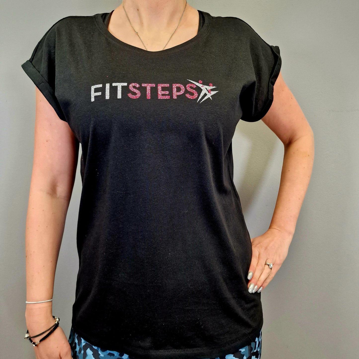 FitSteps Logo Capped Sleeve Tee