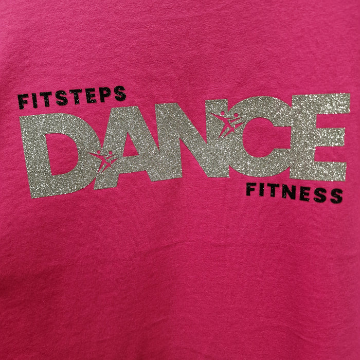 Pink FitSteps Dance Fitness Capped Sleeve Tee