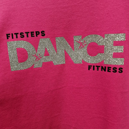 Pink FitSteps Dance Fitness Capped Sleeve Tee